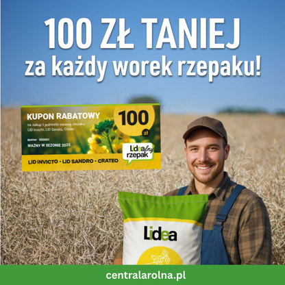 Rzepak Ozimy Lid Sandro F1 C1  1,5 mln Lumiposa 625 FS + Integral Pro
